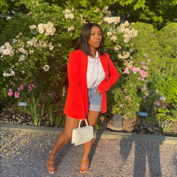 Extro & Vert slouchy blazer in tangerine US 2 - Picture 1 of 1